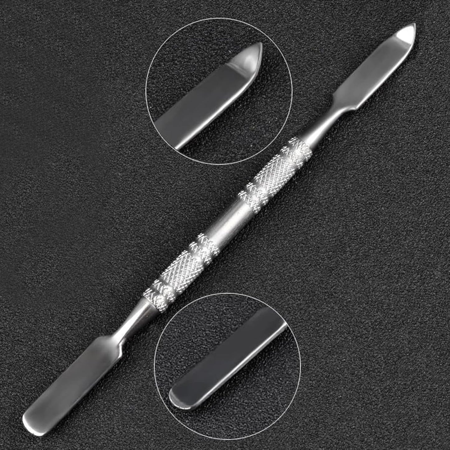 Nail Art Palette Set - 2 Pcs Resin Nail Polish Palette with Stainless Stirring Rod | Gray & Purple