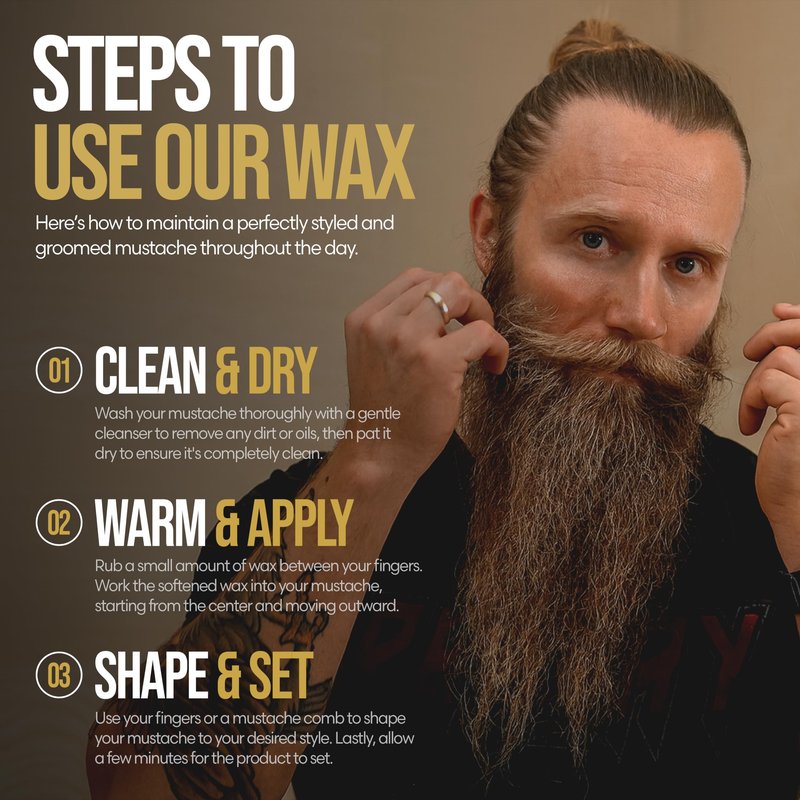 Gentlemen's Beard & Mustache Wax for Men by Beard Struggle - Viking Beard Wax Helps to Tame Style & Groom - Silver Collection - Alfheim's Forests - Moustache Wax, 50g / 1.76 US. oz.