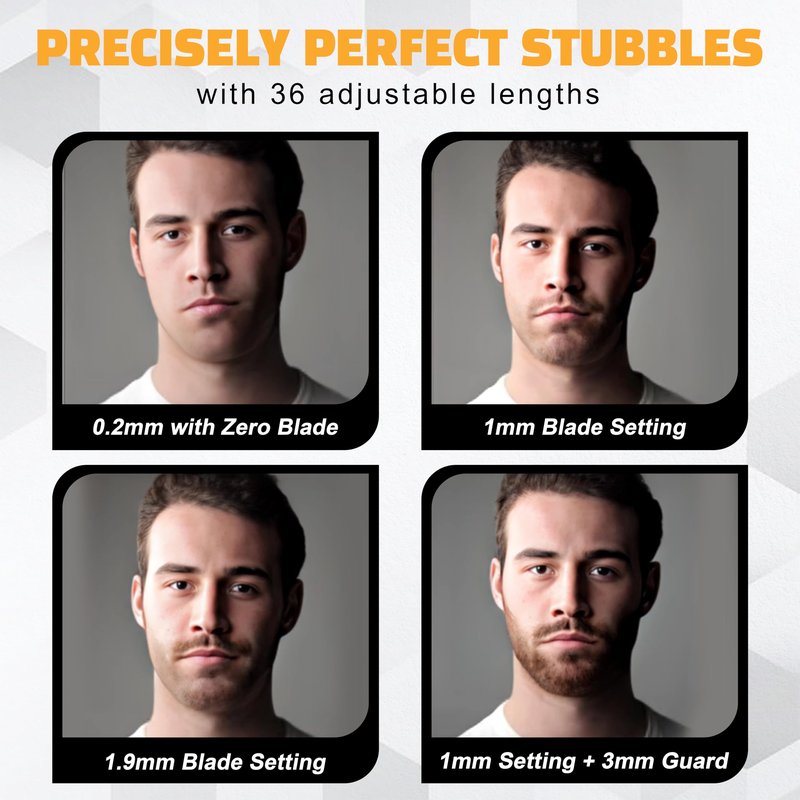 Brio Beardscape V1 Beard Trimmer for Men Professional with Low Friction Ceramic Blade, Cordless Professional Hair Trimmer for Barbers with 4 Hrs of Long Battery Timing, Ideal for Beard & Body (Black)
