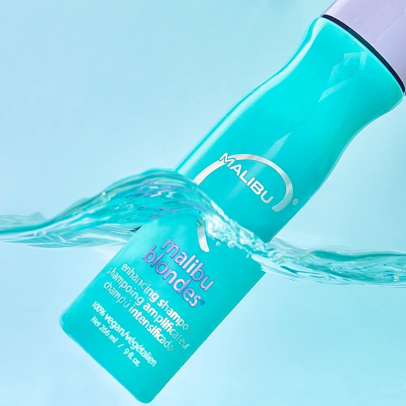 Malibu C Blondes Enhancing Shampoo - Sulfate-Free Purple Shampoo for Brassy Hair | Moisturizing Hair Care (9 oz)