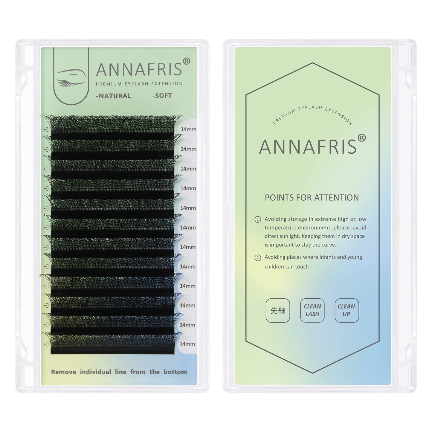 ANNAFRIS 3D Premade Fan W Shape Clover Eyelash Extensions Volume Self Fanning W Lashes Extension Makeup Supplies Professional Use