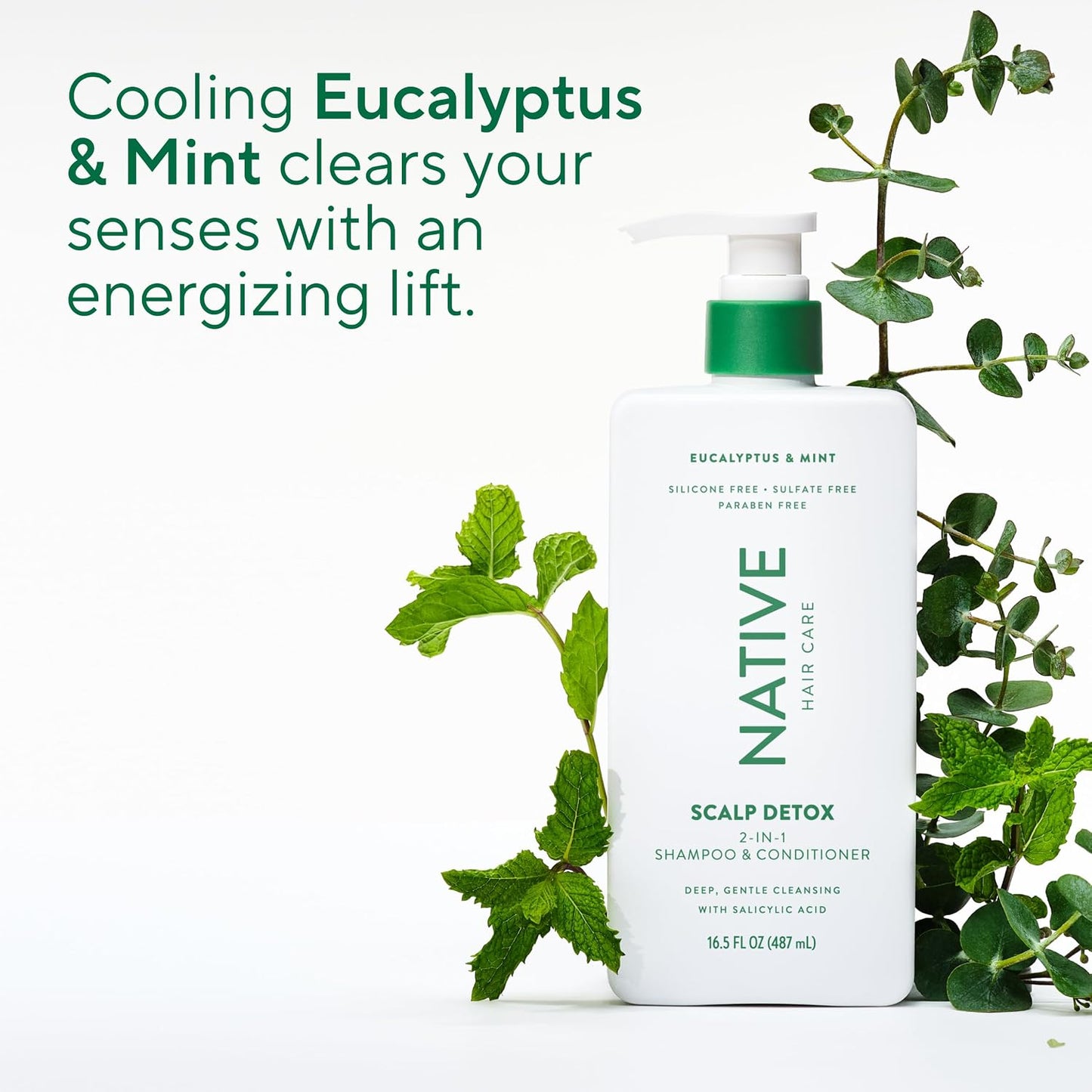 Native Scalp Detox Shampoo & Conditioner - Eucalyptus & Mint, Sulfate-Free | For All Hair Types, 2-Pack