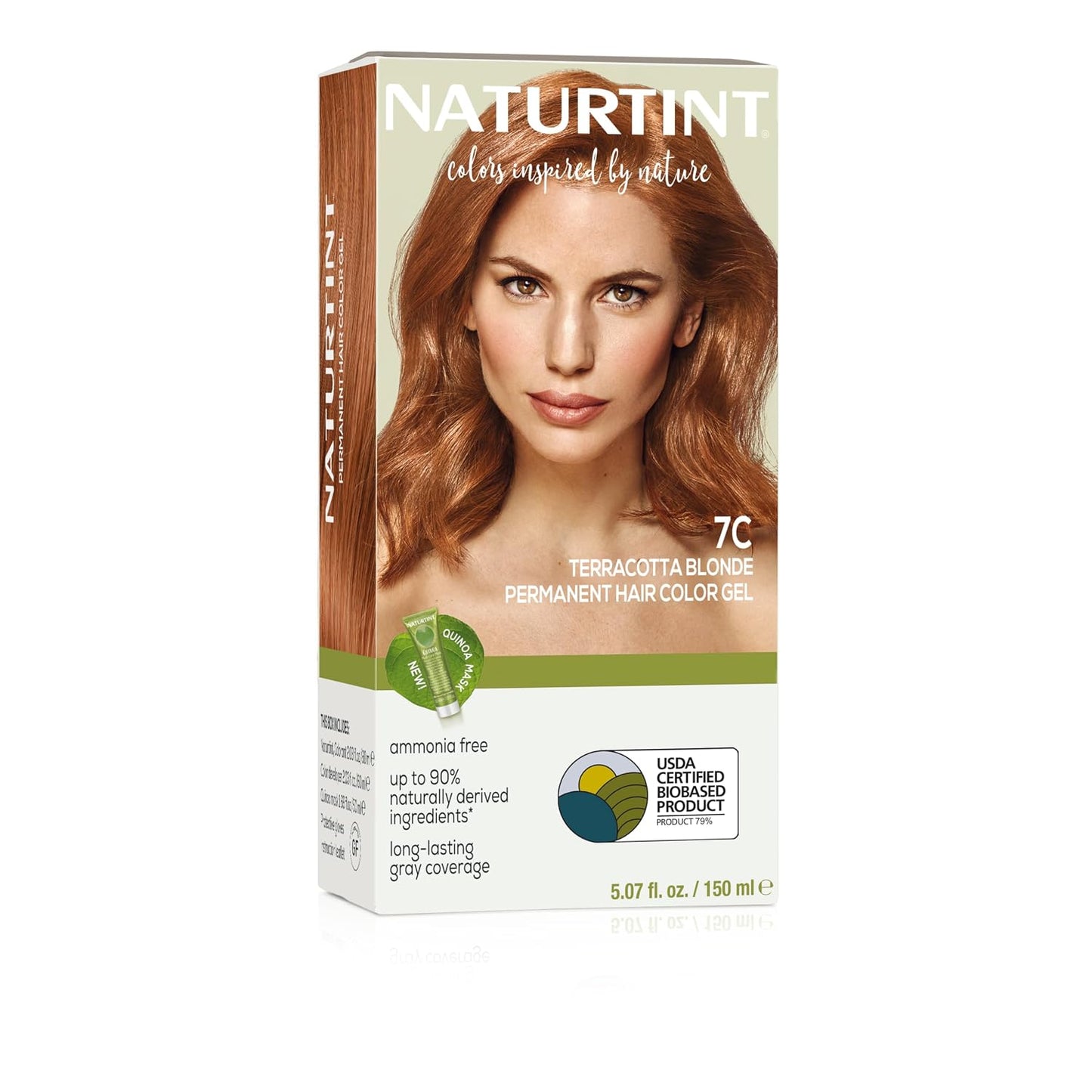 Naturtint 7N Hazelnut Blonde Permanent Hair Color | Ammonia-Free, Vegan, 100% Gray Coverage, Long-Lasting Results