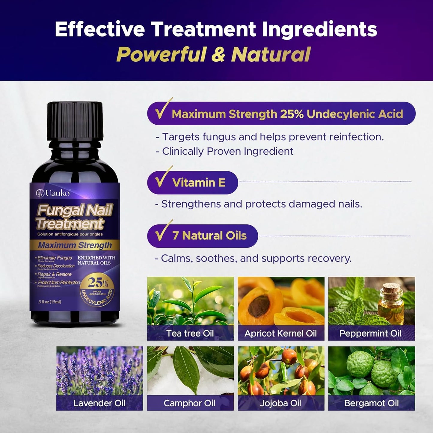 Toenail Fungus Treatment - Extra Strength 25% Undecylenic Acid | Fast-Acting Fungal Nail Revitalizer with Tea Tree Oil (2-Pack)