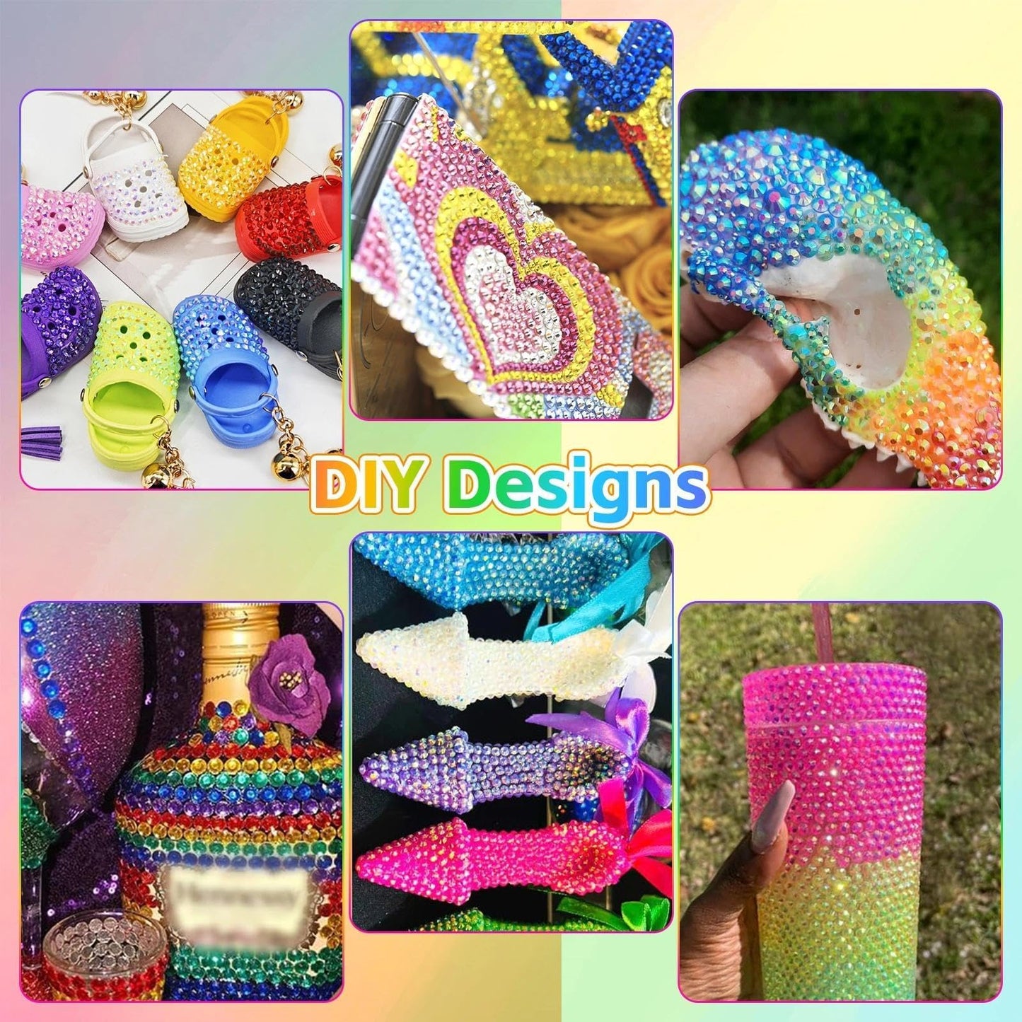 32000 Pcs Rhinestones for Bedazzling Kit with Tools, 3mm Flatback Resin Gems for Crafting, Colorful Resin Rhinestones Bedazzler Kit for Clothing Shoes DIY Tumblers & Face Makeup