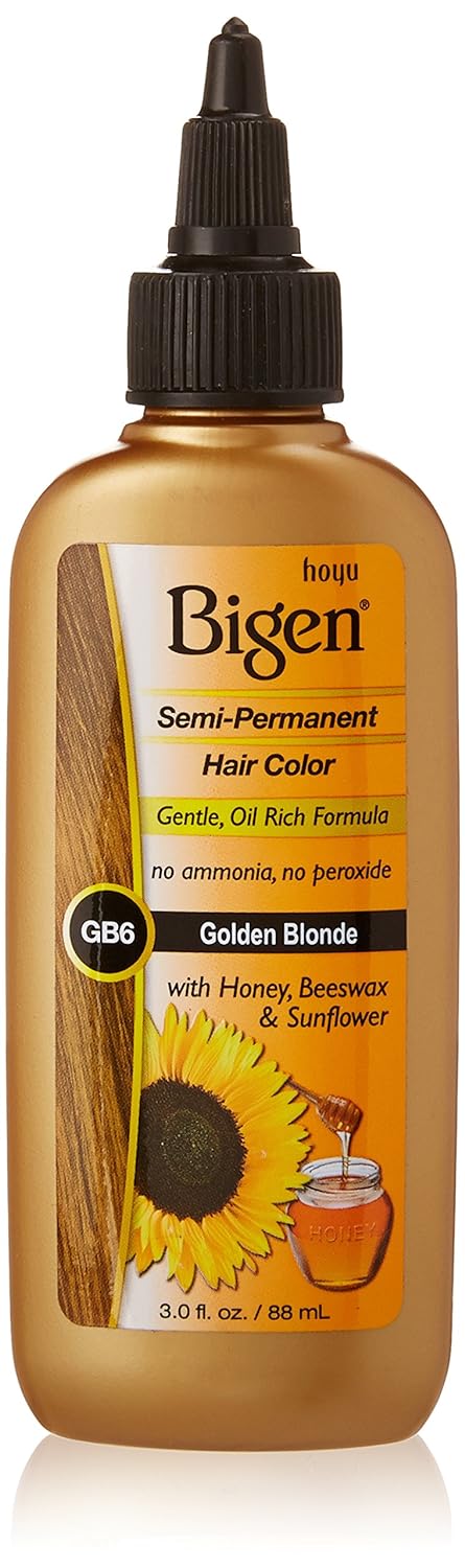 Bigen Semi-Permanent Hair Color - Rich Amber Shade, 3 oz | Long-Lasting Color & Shine