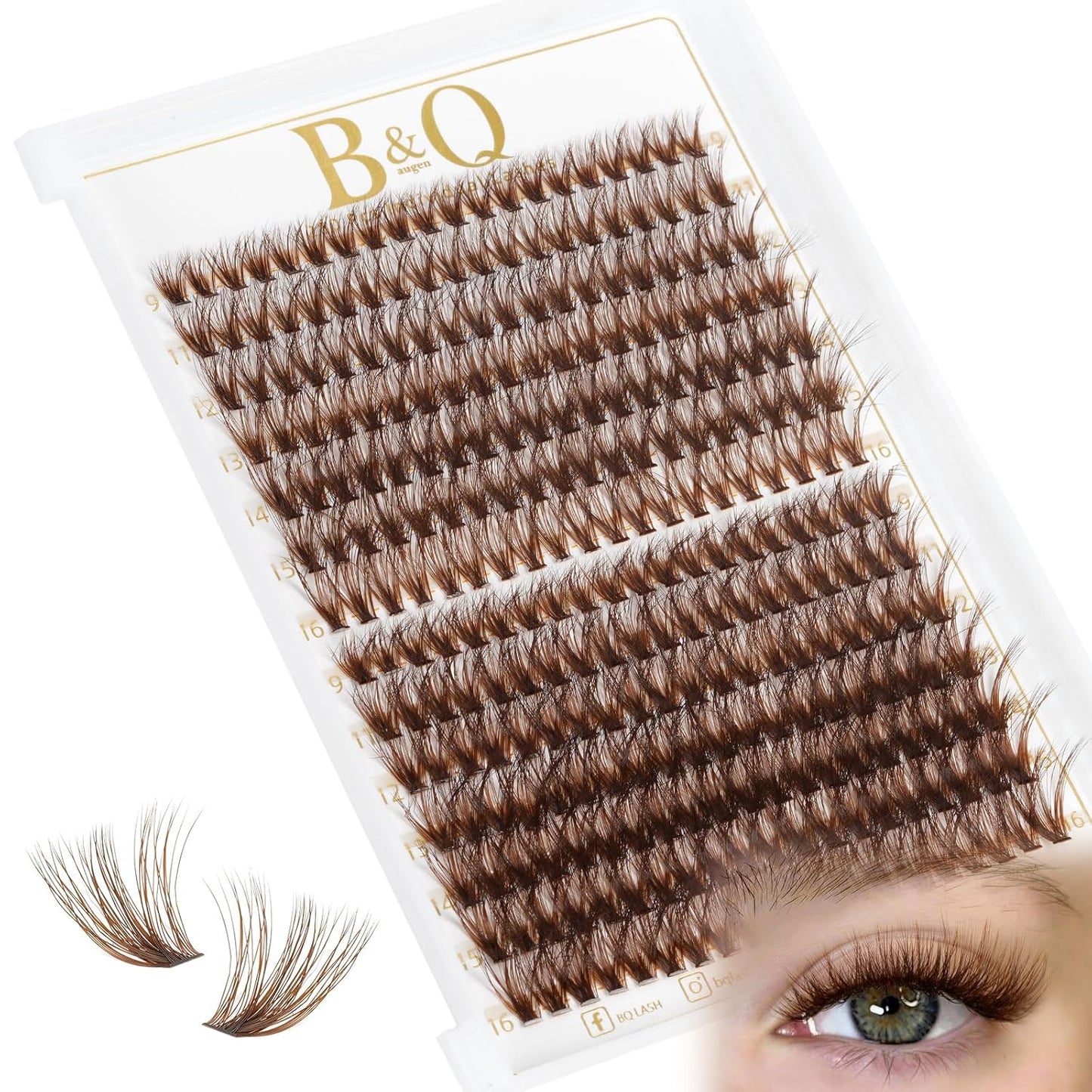Lash Clusters 280PCS - Natural Wispy Eyelash Extensions 9-16mm | Soft Thin Band for DIY Comfort