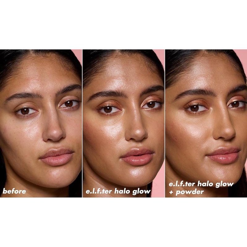 e.l.f. Halo Glow Powder - Ultra-Fine Finishing Powder for Pores & Fine Lines | Vegan, Medium Neutral