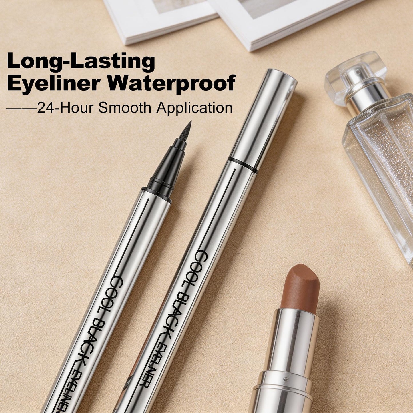retigazo 2pcs Long-Lasting Eyeliner, Waterproof & Sweatproof, 24-Hour Smooth Application, Ultra-Creamy Silky Texture, Lightweight Liquid Eyeliner