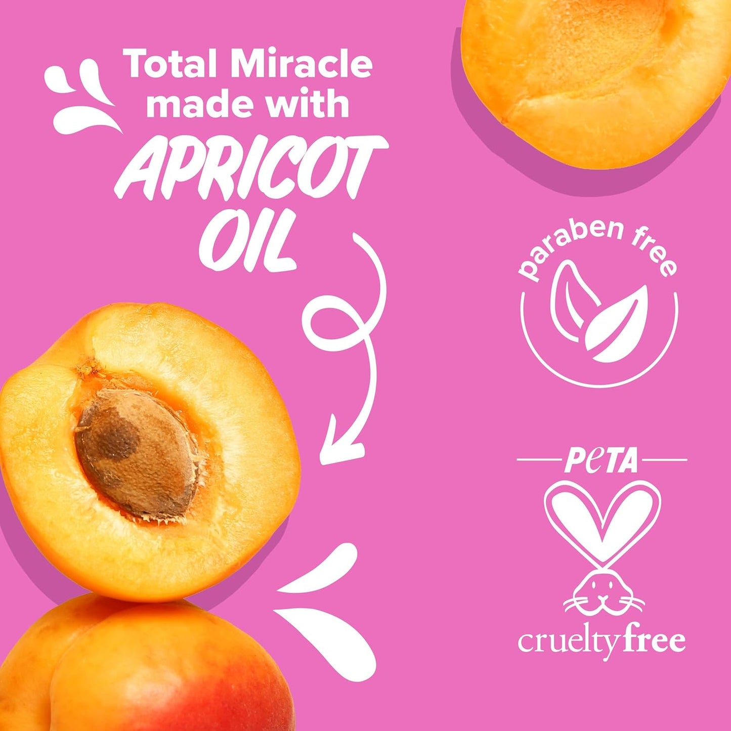 Aussie Total Miracle Hair Care Bundle | Shampoo & Conditioner with Apricot & Macadamia Oil - Paraben-Free, 26.2 & 8 Fl Oz