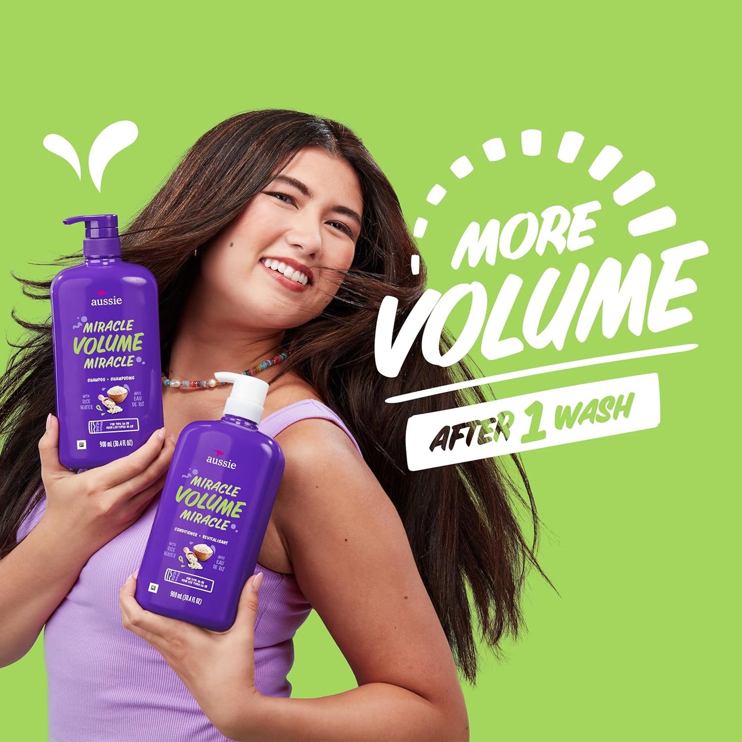 Aussie Miracle Volume Shampoo - Paraben-Free Volumizing Formula | 30.4 oz, 4-Pack