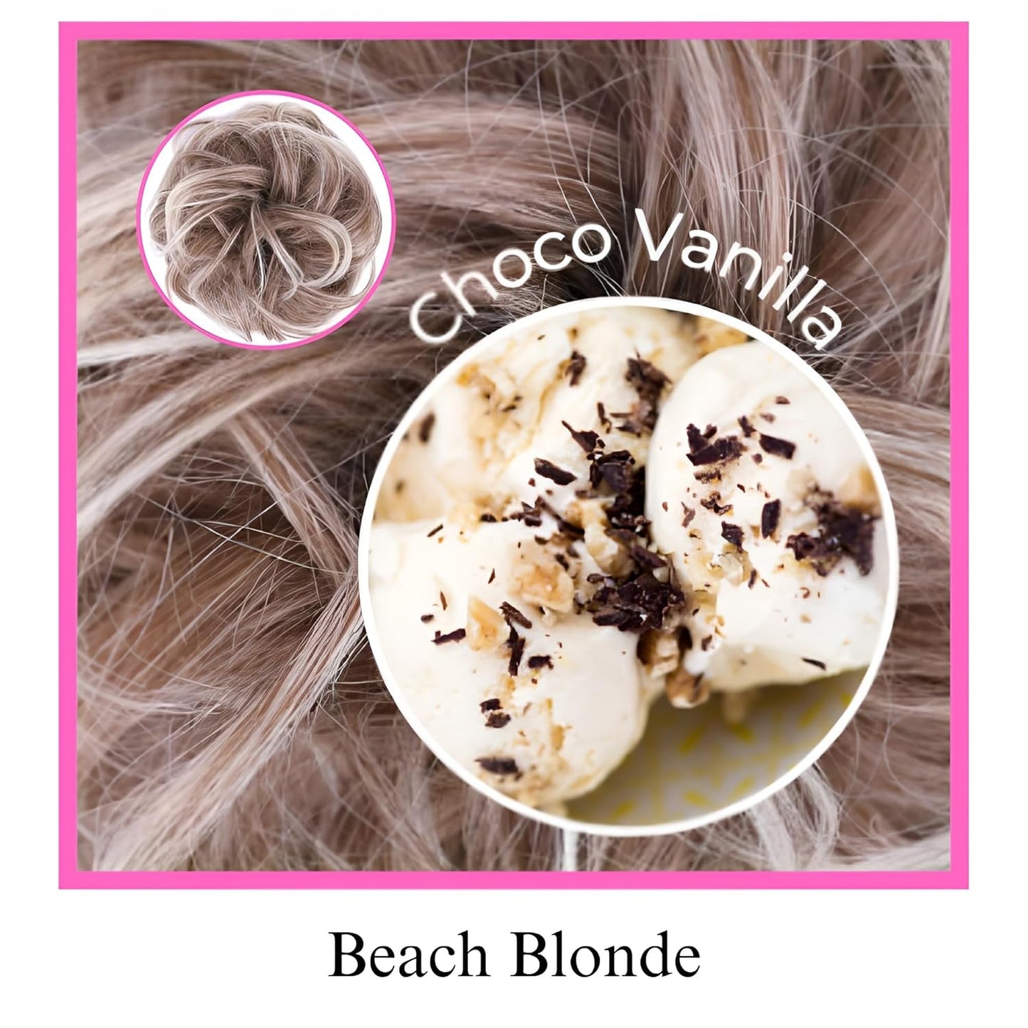 Messy Bun Hair Extension - Beach Blonde Human Hair Updo | Lightweight & Secure for Weddings, Parties, Everyday Wear