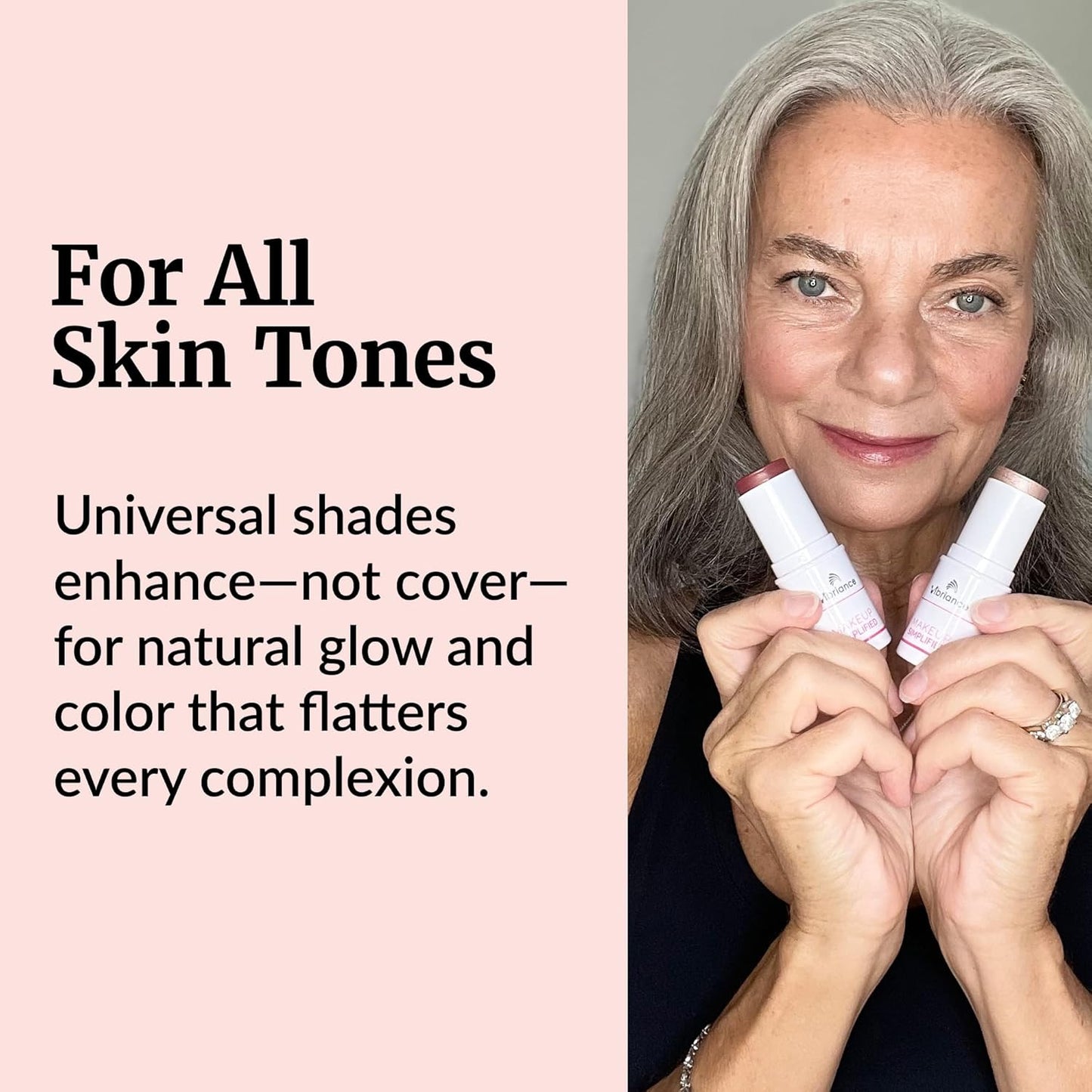 Vibriance Highlighter Shimmer Stick - All-in-One Makeup for Mature Skin | Lips, Cheeks & Eyes