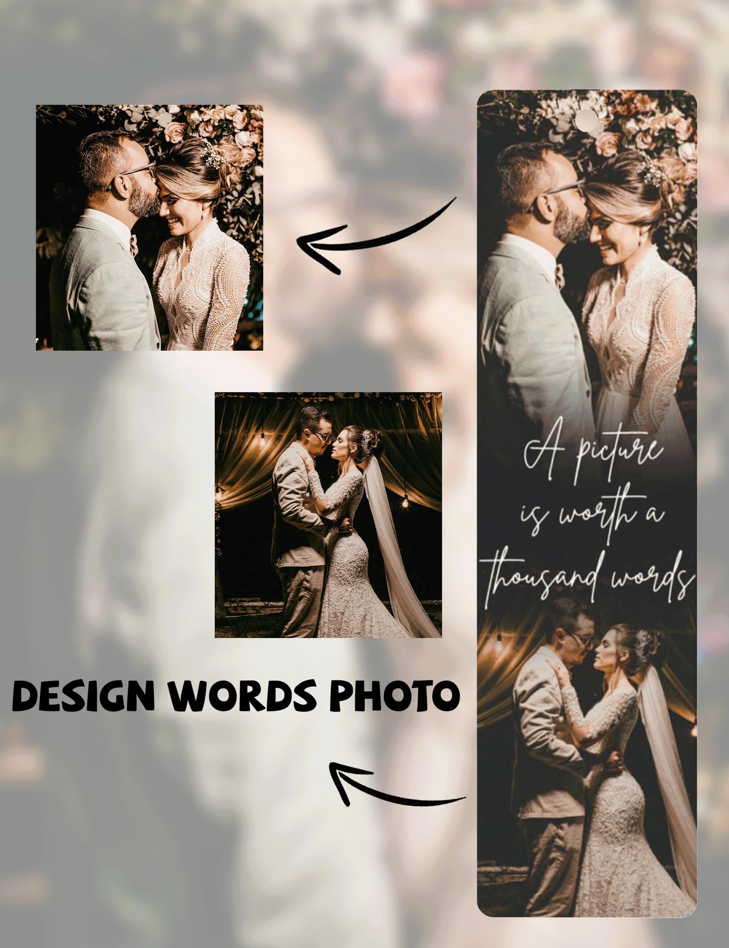 Byxhuc Personalized Bookmarks, Book Marks for Reading, A Picture is Worth A Thousand Words Bookmark, Customize Photo Christmas Bookmark, Custom Cute Gifts for Books Lovers, Cute Book Mark