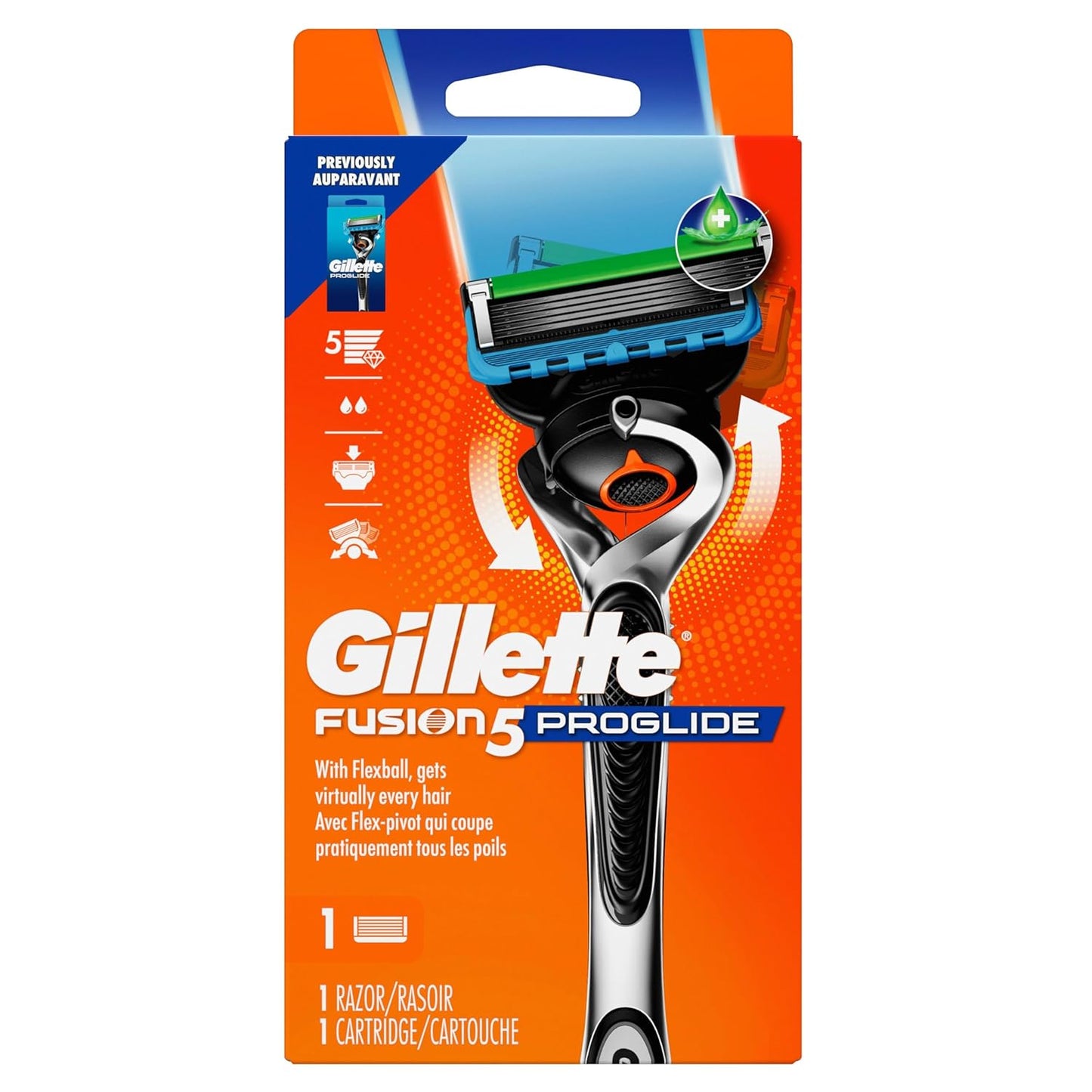 Gillette ProGlide Razor for Men - Precision Handle + 1 Blade Refill