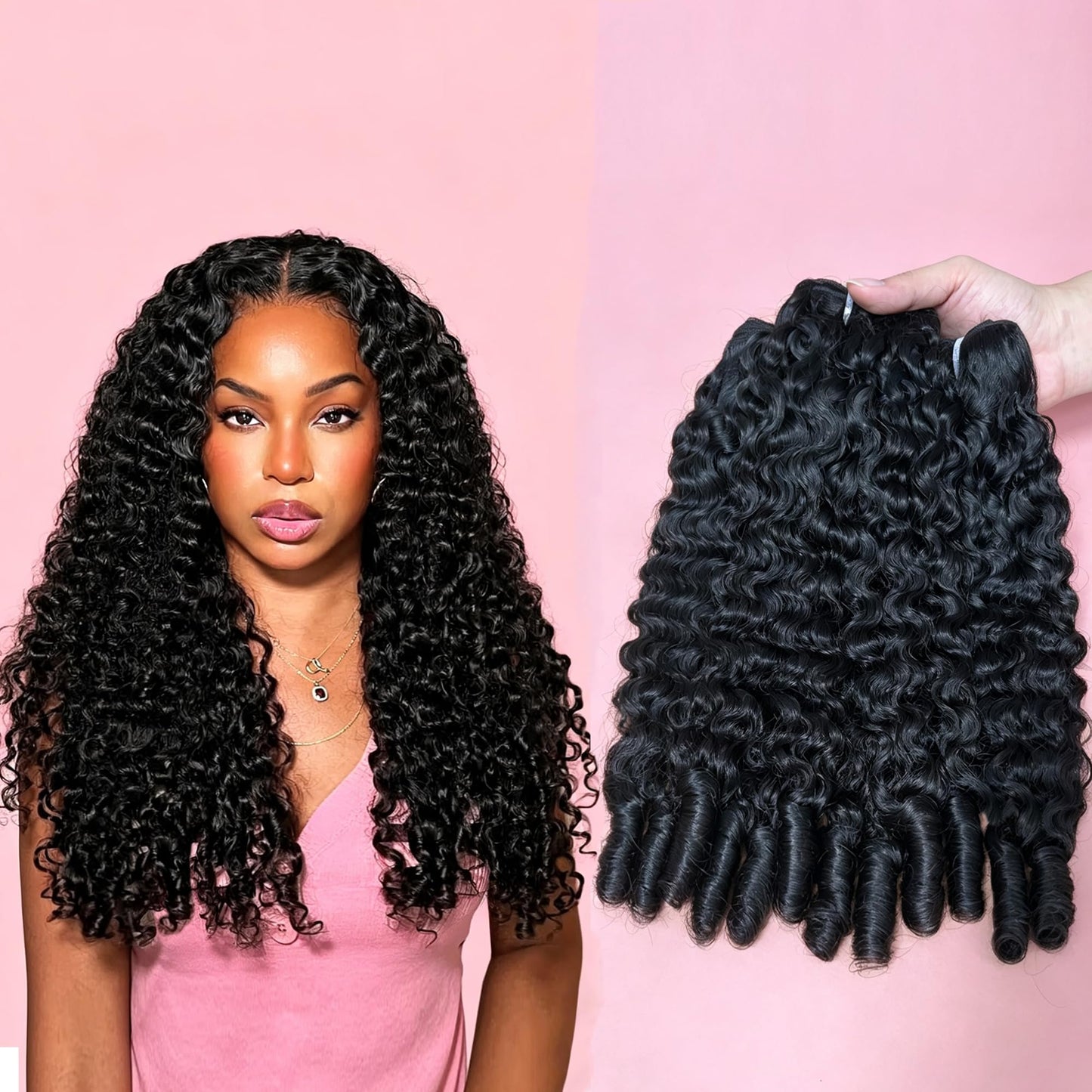 Burmese Curly Bundles Human Hair 20 22 24 Inch Curly Human Hair Bundles with Spiral End 3Pcs 12A Unprocessed Virgin Hair Quick Weave for Women Natural Black