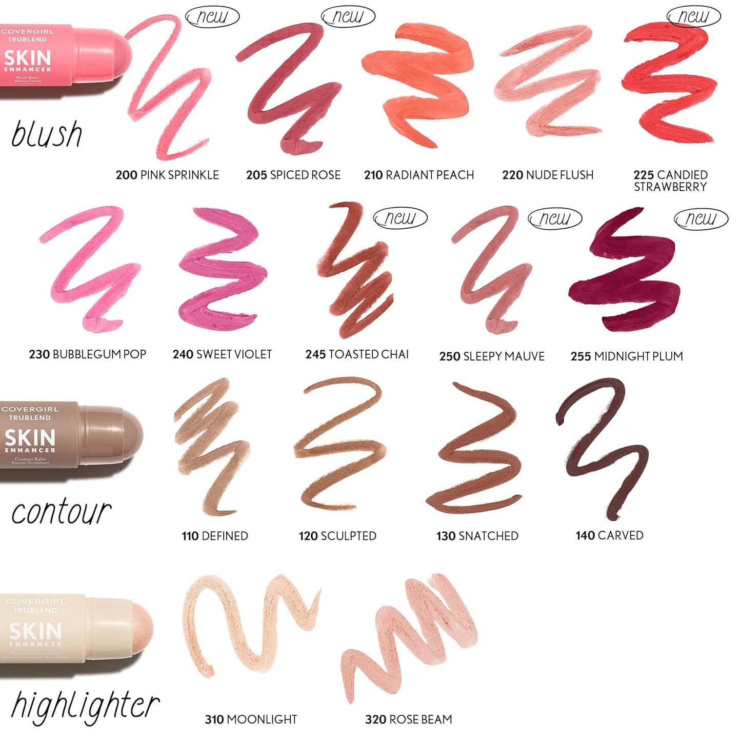 COVERGIRL Trublend Blush Balm Stick - Vegan Formula, Non-Greasy, Effortless Application | 200 Pink Sprinkle (Bright Pink)