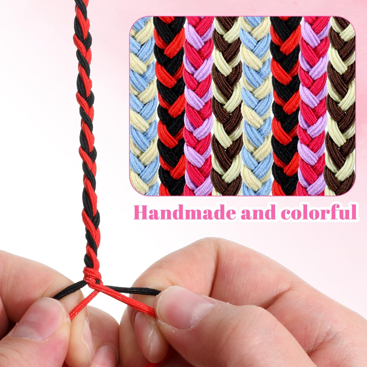 JJUNW 4Pcs Elastic Ponytail Holders for Women, Spiral Braided Hair Ties, Snag Free Coil Hair Ties for Fine Thick Curly Hair, for Swimming Sports Gym Diving Surf Motorcycle