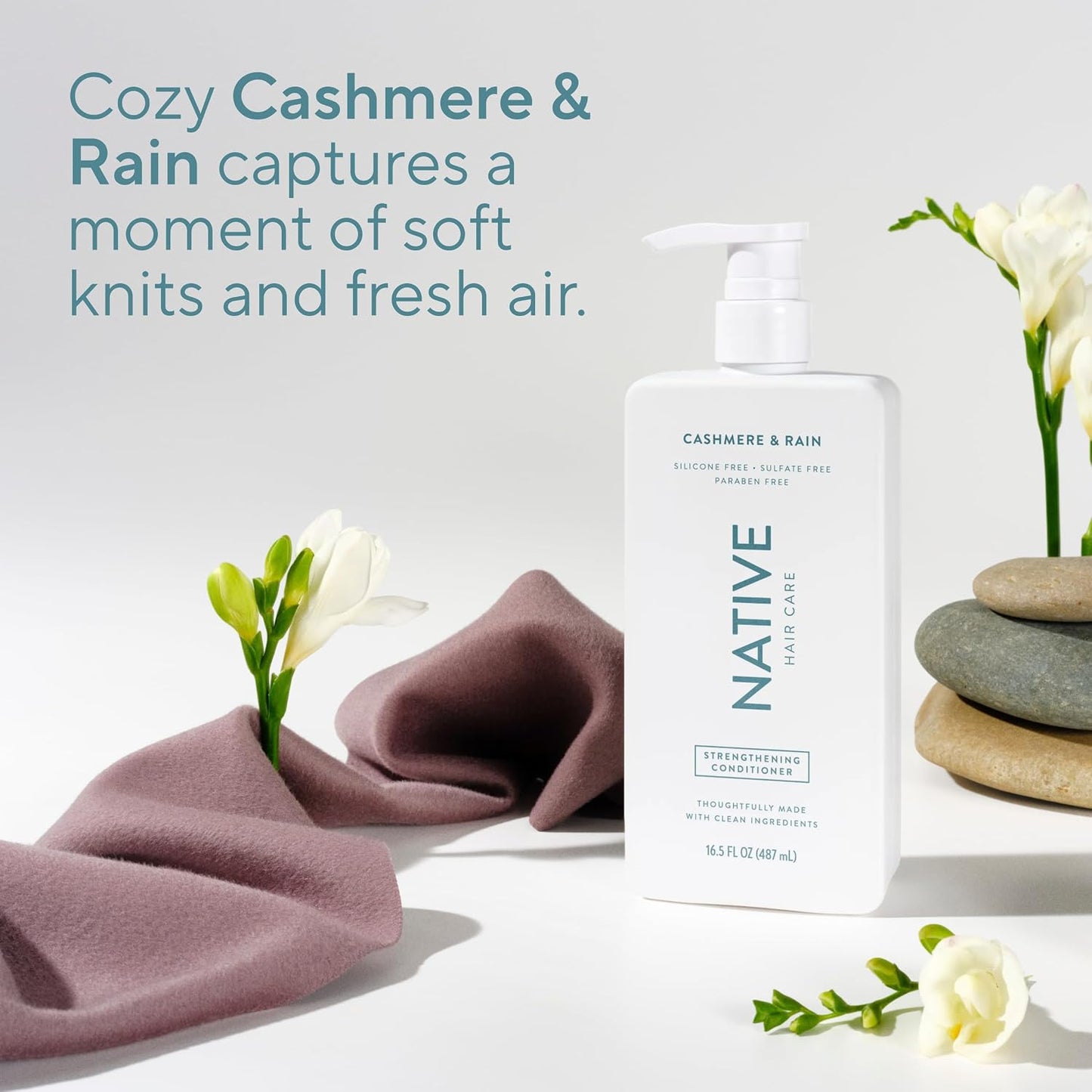 Strengthening Conditioner - Cashmere & Rain | 16.5 fl Oz for Healthy Hair