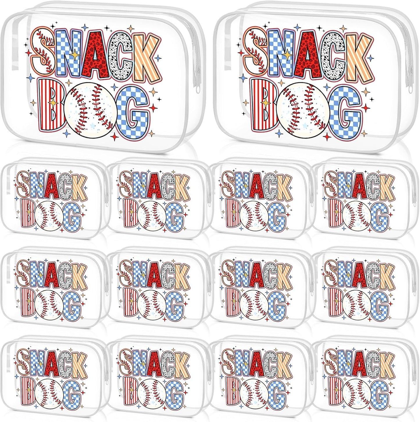Softball Party Favors - 12 Pink Bow Snack Bags for Girls | Goodie Bags for Birthdays & Back to School, 7.09 x 4.72 x 2.36 Inch