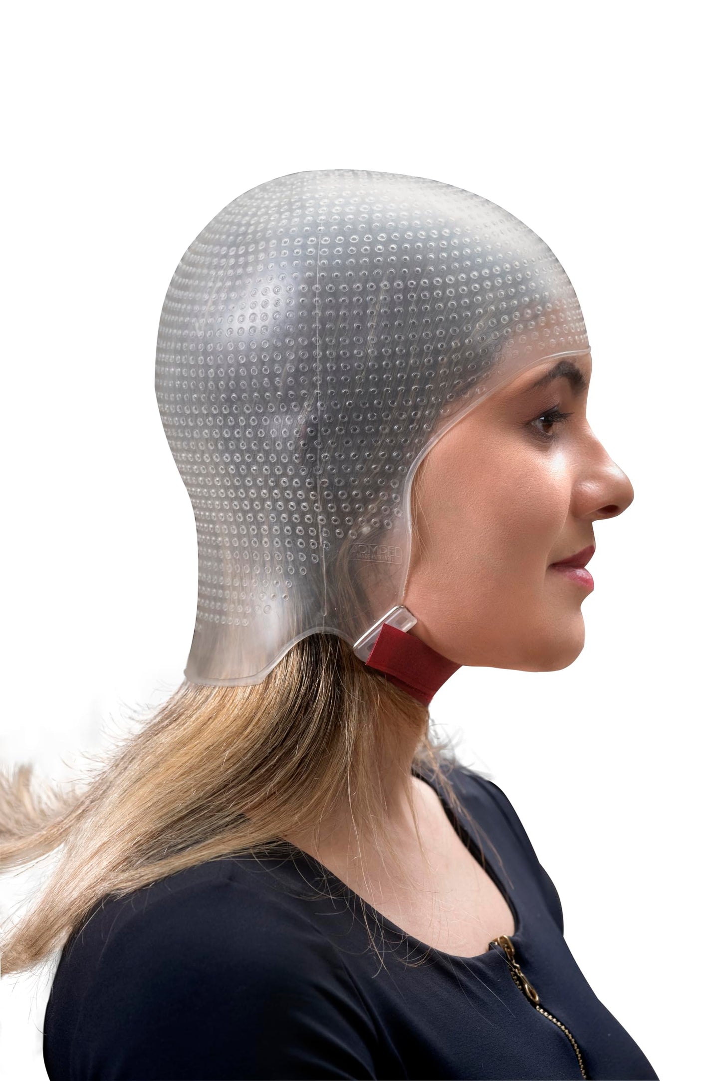 DOMPEL Sparta 2.4K Silicone Highlight Hair Cap, White | Perfect Highlights | 2,400 Strategically Positioned Holes | Curved Design for a Perfect Fit | Reusable