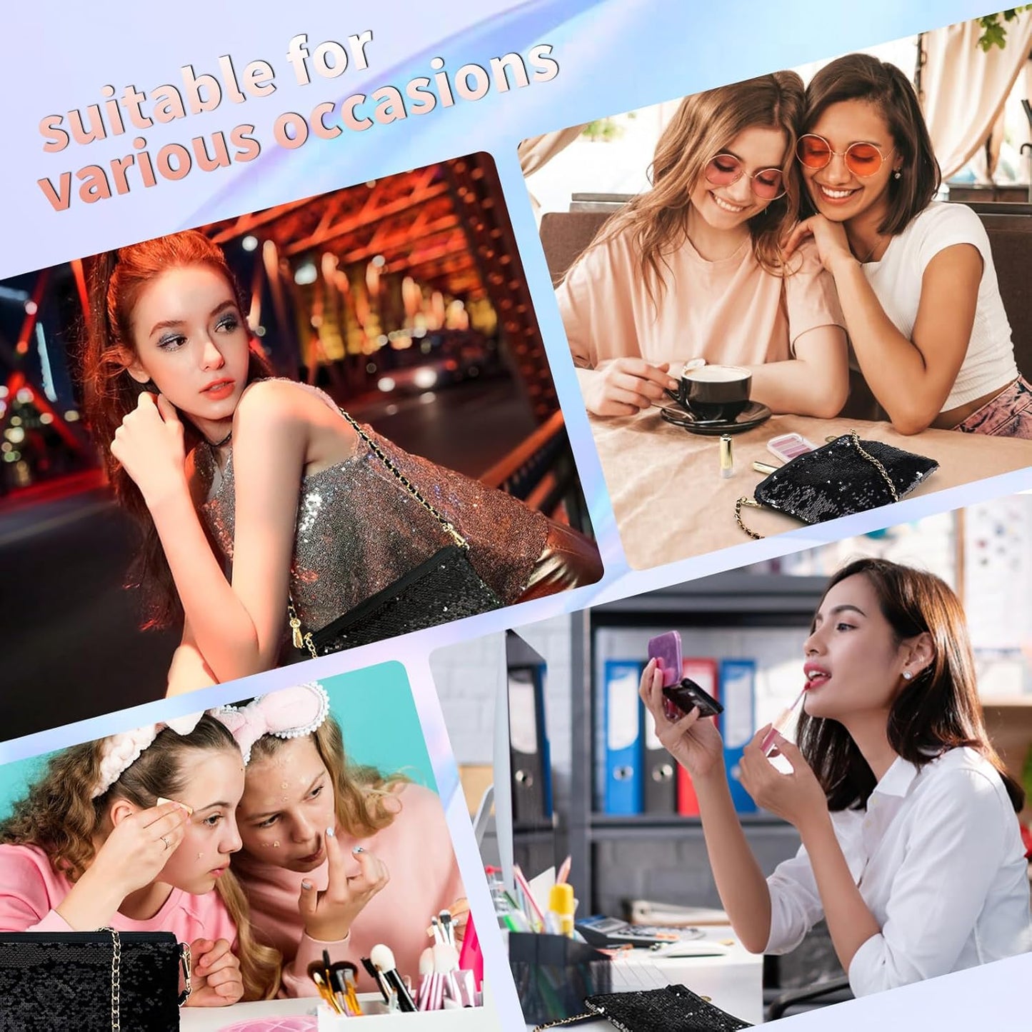 Color Nymph Makeup Kit - All-in-One Makeup Set for Beginners | 9 Colors Eyeshadow Palette, Lip Gloss, Eyeliner, Mascara - Orange Pink