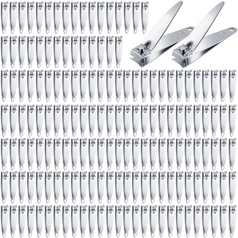 Hestya 450 Pcs Nail Clippers Bulk Stainless Steel Clippers Bulk Portable Toenail Clipper Sturdy Nail Cutter Manicure Trimmer Curved for Men Women Toe Travel Pedicure Clip
