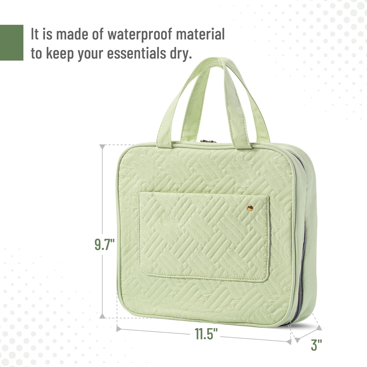 Ms. Pen- Travel Toiletry Bag Organizers, Sage Green