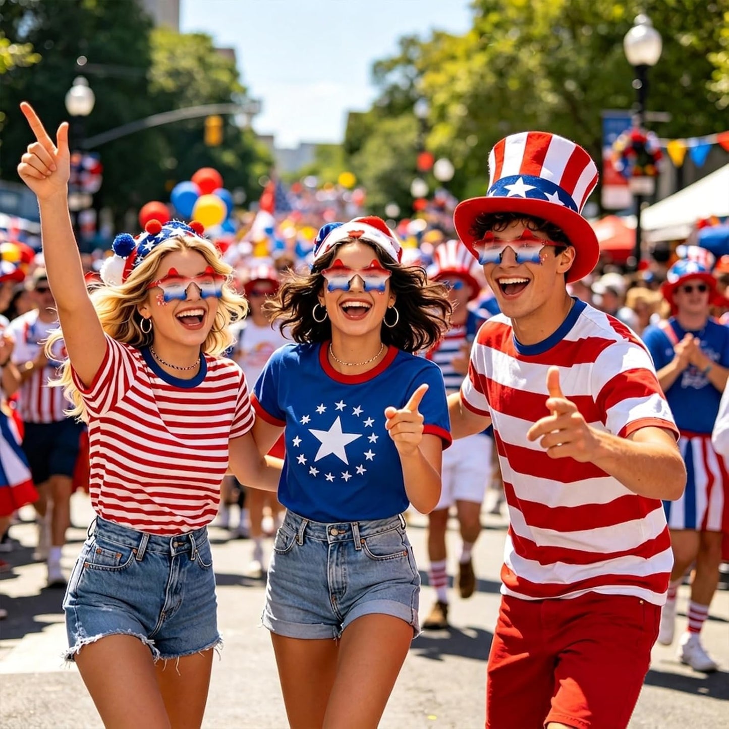 Star Sunglasses for 4th of July | Patriotic Red, White & Blue Eyewear for Men, Women & Teens
