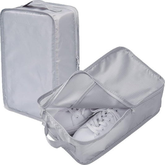 Travel Shoe Bag - Holds 2 Pairs of Shoes | Durable Packing Cubes for Travel (Grey, 2 Pack)