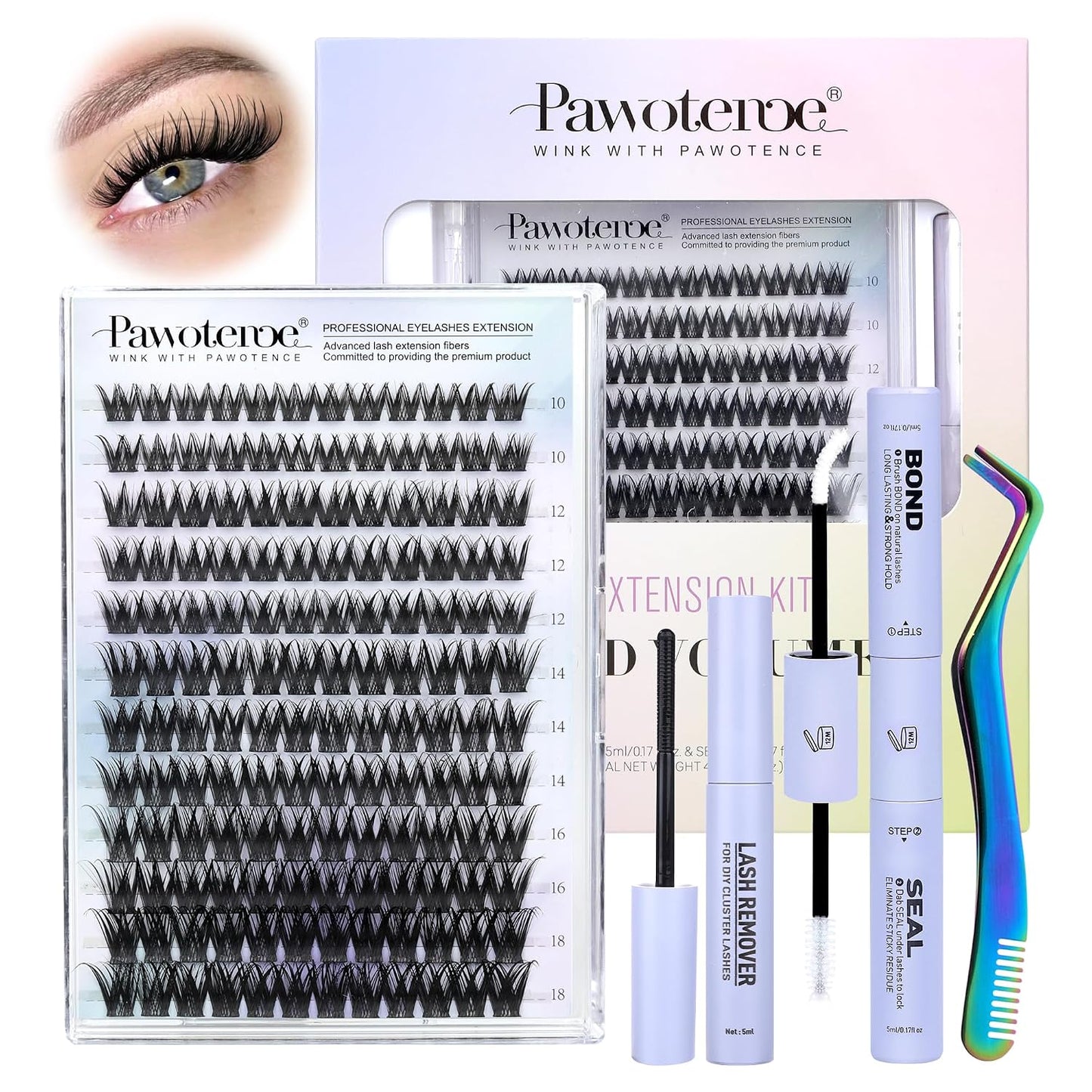 Manga Lash Clusters - 10-18mm Individual Eyelash Extensions | 144pcs Anime False Lashes for DIY Application