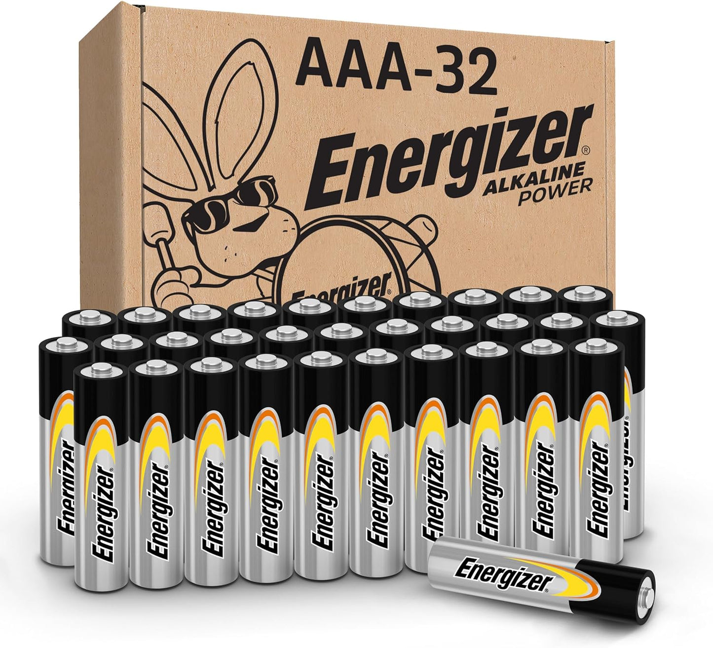 Energizer AA Batteries - Alkaline Power 32 Count Double A Battery Pack | Long-Lasting Performance