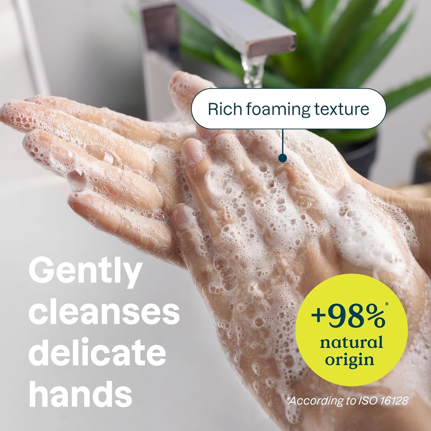 ATTITUDE Moisturizing Hand Soap for Sensitive Skin - Oat & Argan Oil, Vegan, 16 Fl Oz