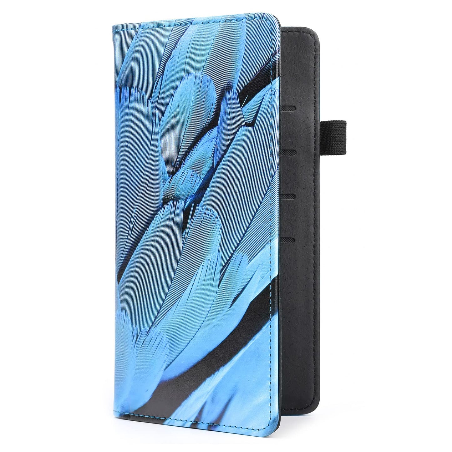 menesia Checkbook Cover for Men & Women RFID Leather Check Book Holder Wallet(White Marble)