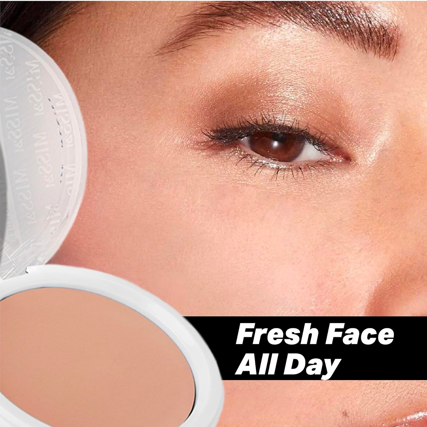 MISS2M Sheer Pressed Setting Powder and Poreless Blurring Powder for Shine Control | Emotion Connect Cosmetics: 01 Sunny Cheer, 0.35 Oz