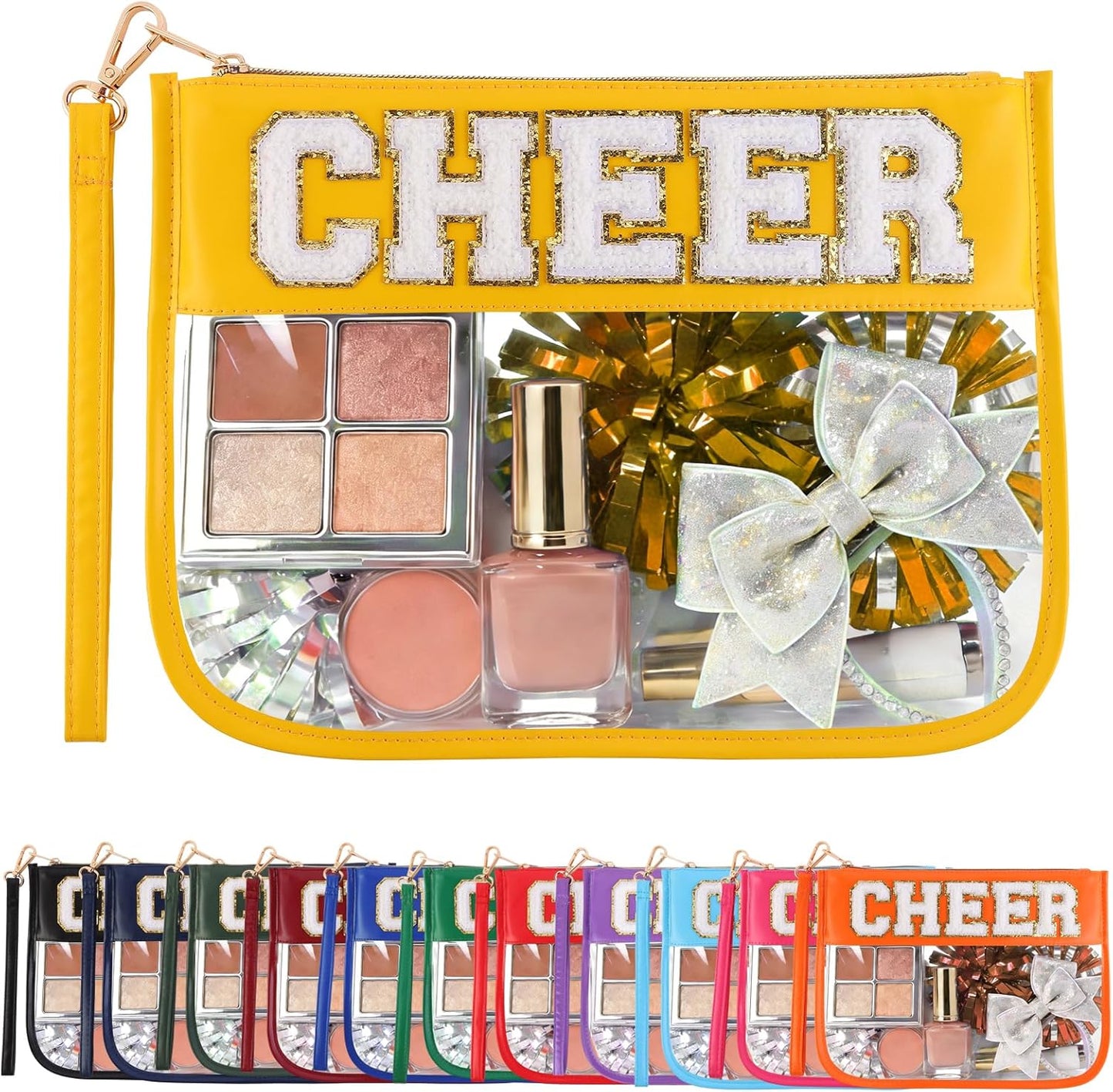 Dance Bag | Chenille Letter Clear Cosmetic Bag for Dancers - Essential Makeup Organizer for Girls & Women