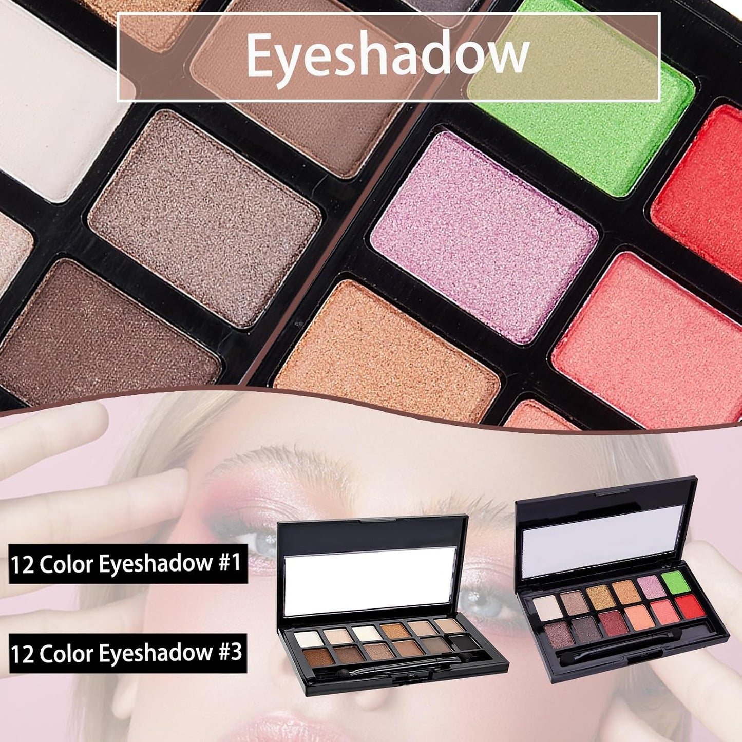 All-In-One Makeup Kit - Travel-Friendly Makeup Set for Women | Includes Foundation, Eyeshadow Palette, Lipstick & More