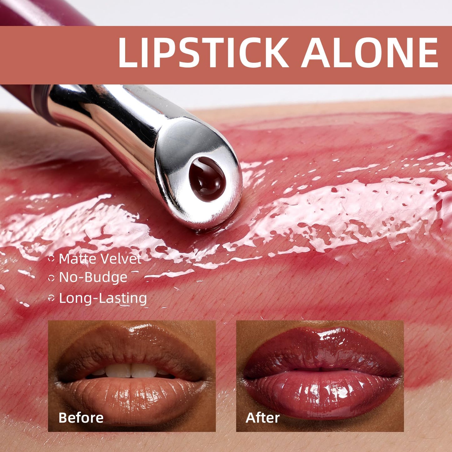 U-Shinein Lip Kit With Matte Lip Liner, Lipstick and Metal Tip Lip Gloss Combo, Peptide Lip Treatment Long Lasting, Highly Pigmented & Smudge Proof Makeup Hydrating Formula with Natural 3 Count Purple