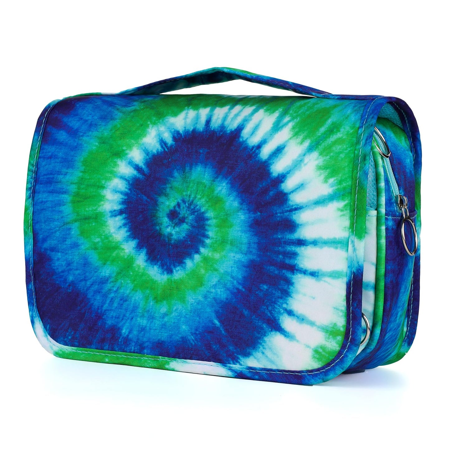 Vipdeal Tie Dye Hanging Toiletry Bag for Girls, Travel Toiletry Bag for Teen Girls Cosmetic Makeup Waterproof Wash Bag Traveling Toiletries, Blue