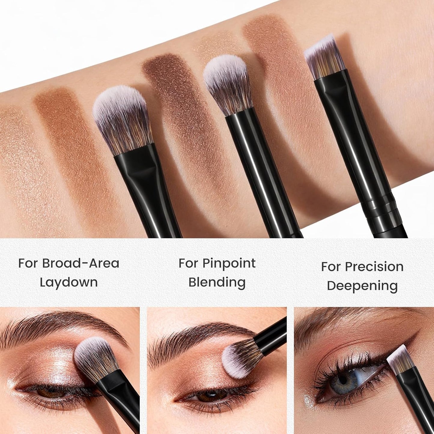 14 PCS Makeup Brush Set - Professional Foundation, Concealer & Eyeshadow Brushes | Versatile Black Makeup Tools