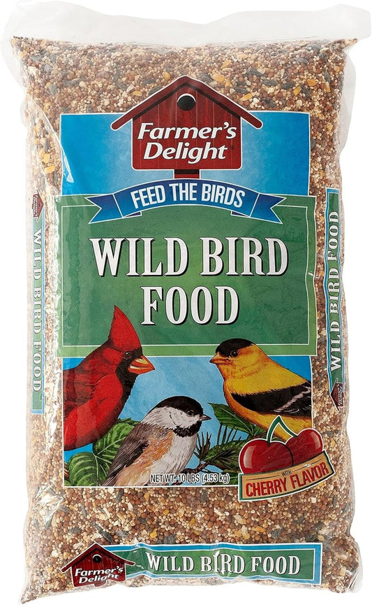 Wagner's Farmer's Delight Wild Bird Food - Cherry Flavor, 10 lb Bag | Premium Nutrition for Backyard Birds