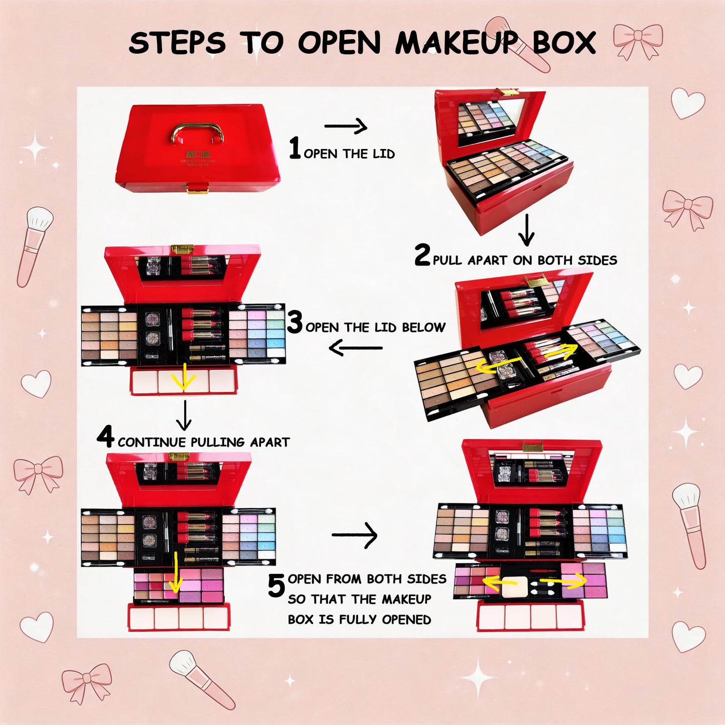 58 Colors Professional Makeup Kit for Women Girls All in One Full Make up Gift Set with Eyeshadow Palette, Blush, Lipstick, Eyeliner, Highlighter, Mascara, Mirror,Makeup Gift for Women Teens Beginners