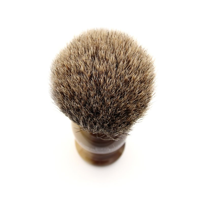 Edwin Jagger 5EJ872 Extra Large Best Badger Shaving Brush, Imitation Light Horn for use with Shaving Cream or Soap for Men