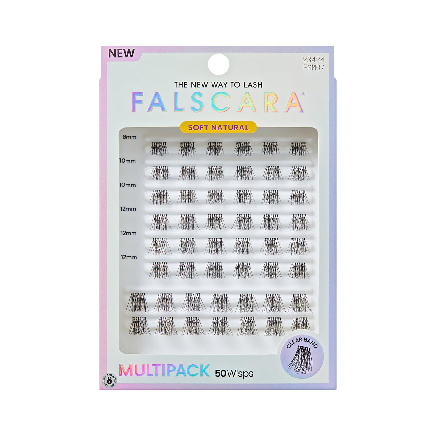 Falscara, False Eyelashes, Lash Clusters, 'Soft Natural', 8mm-14mm, Includes 50 Wisps, Contact Lens Friendly, Easy to Apply, Reusable Lash Clusters
