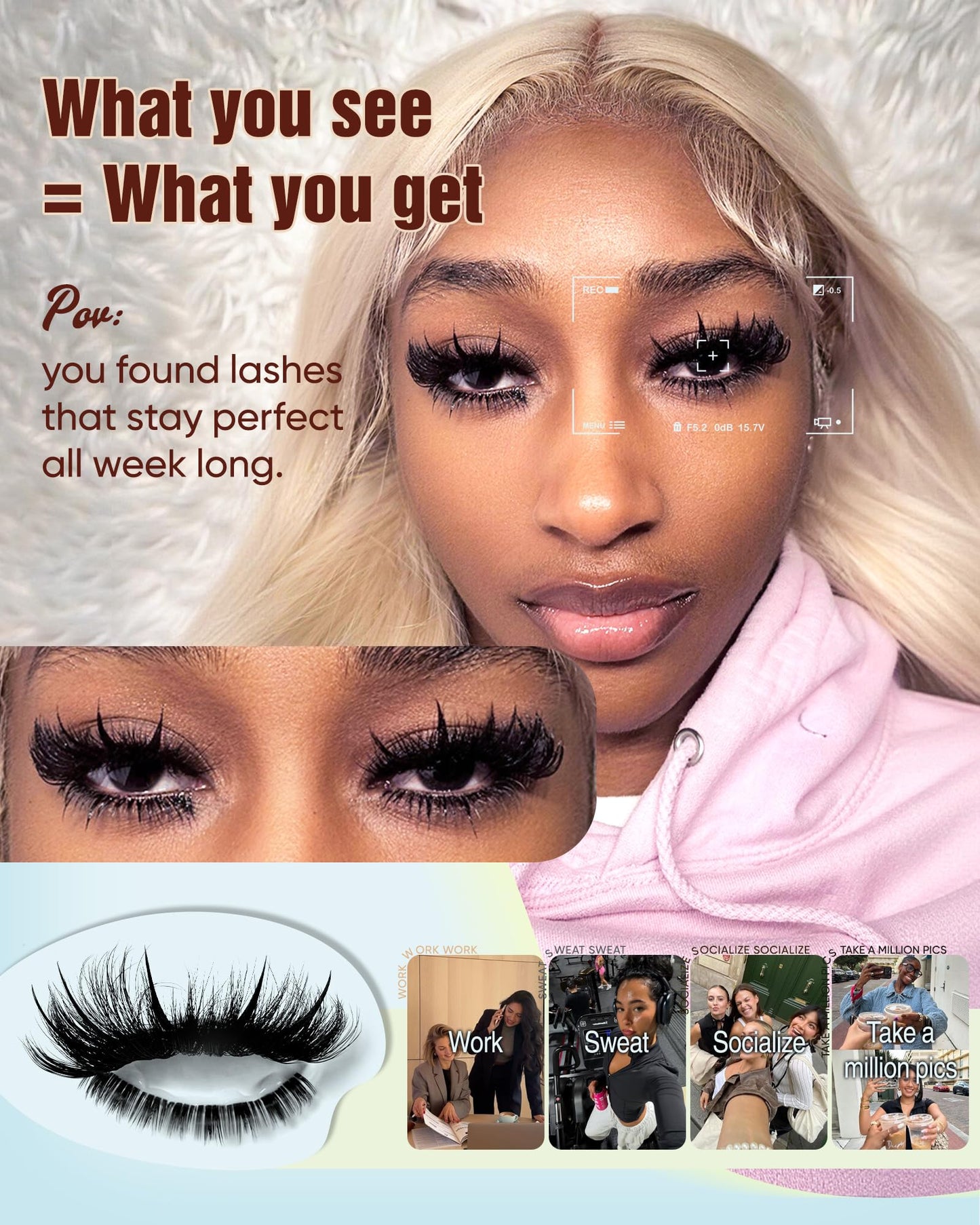 CORUSCATE Lash Clusters with Spikes & Bottom Lashes 200D Eyelash Clusters Mega Volume Cluster Eyelash Extensions Fairy Spike Lashes Mink Bottom Individual Lash Extension for Full Glam Dramatic