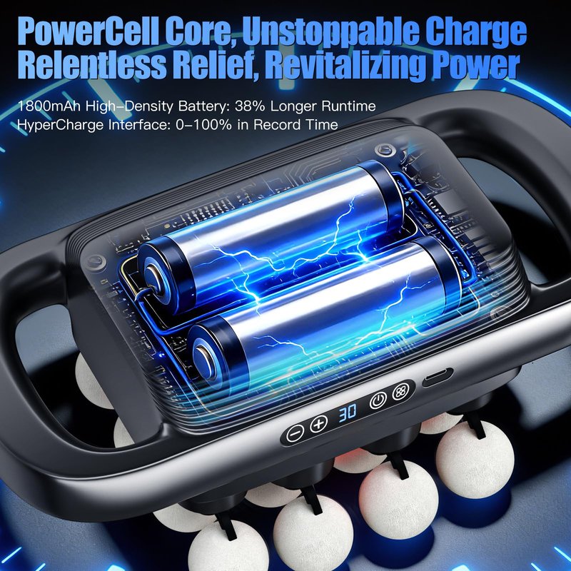 Stellamist 20 Heads Massage Gun Set, Deep Tissue Percussion Massager with 3 Modes&30 Intensities-Muscle Massage Gun for Back/Shoulder/Foot/Body/Hand Muscle Pain Relief,Birthday Gifts