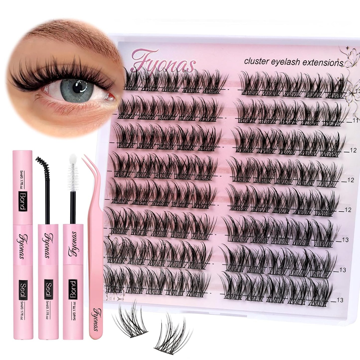 Manga Eyelash Clusters - Spiky Individual Lashes for Volume & Cosplay | 80Pcs C Curl