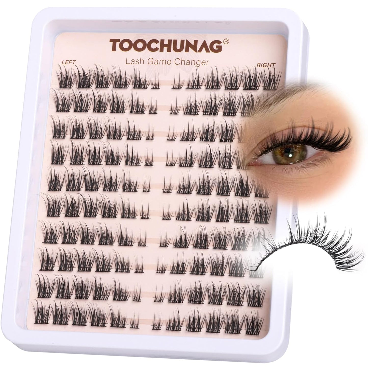 Wispy Lash Clusters - Natural 3D Eyelash Extensions for DIY Home Use | 7-15mm CD Curve