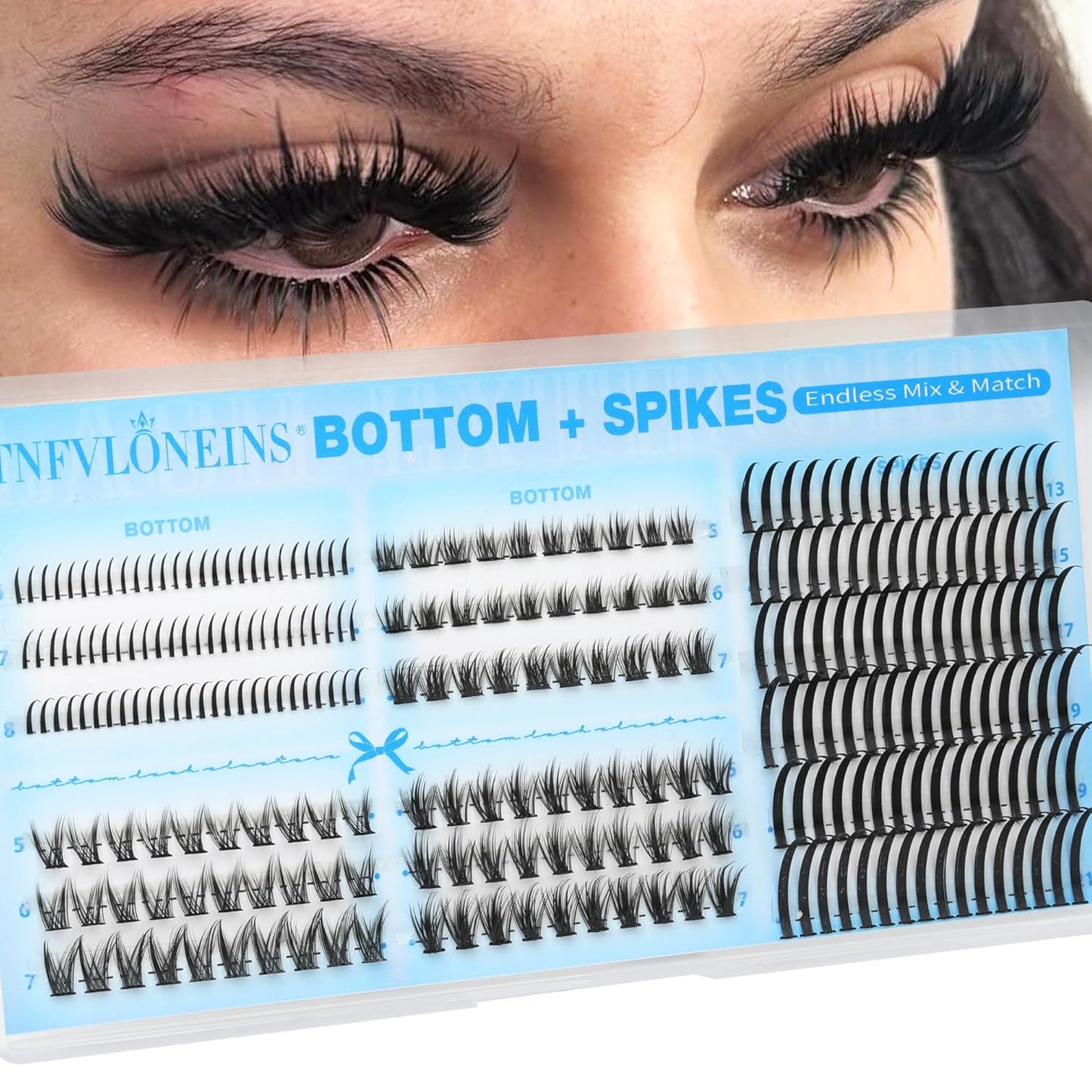 Lash Clusters - Wispy Spiky Individual Eyelash Extensions | DIY D Volume (10-16MM, 3 Styles)