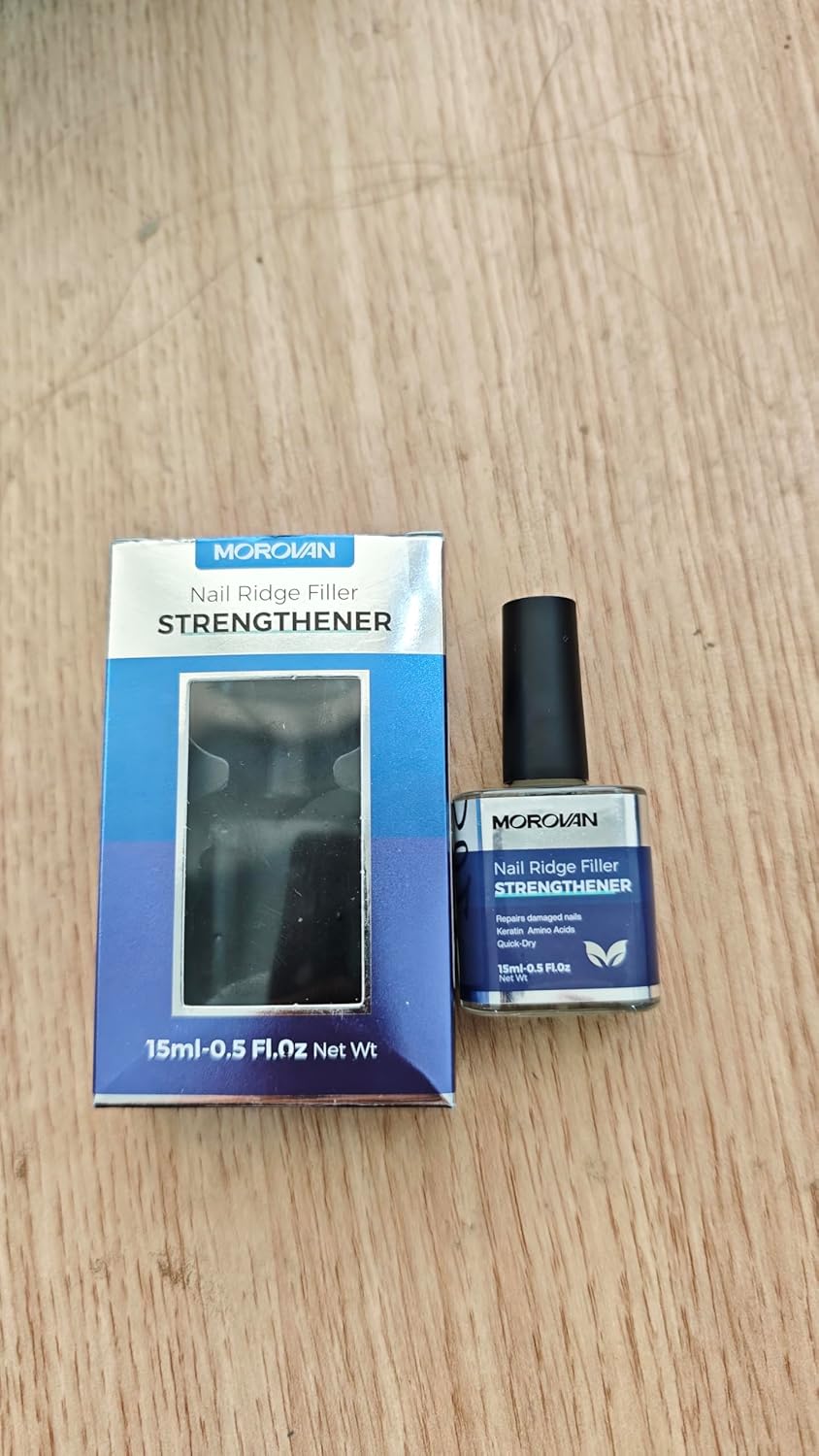 Nail Strengthener & Growth | Nude Hardener Ridge Filler for Damaged Nails - Natural Keratin Color Lock